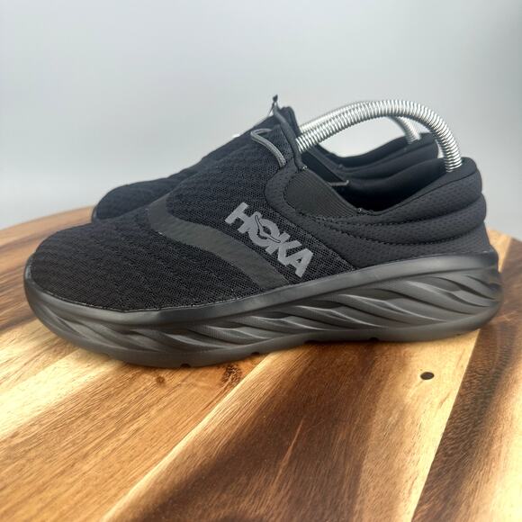 Hoka One One Ora Recovery 2 Slip-On Shoes Men's Size 8 Black NWT 1119397 BBLC - Picture 3 of 8